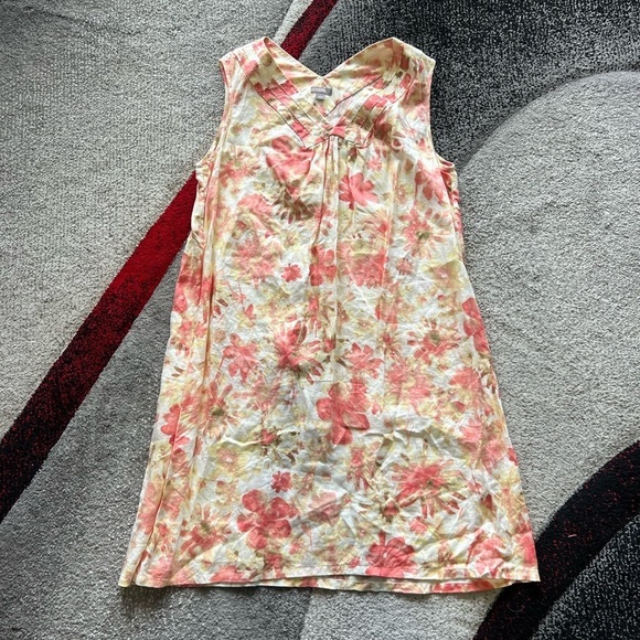 J. Jill Watercolor Floral Print Linen Shift Dress - Picture 1 of 4
